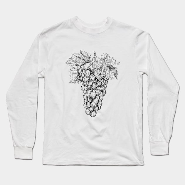 Grapes image Long Sleeve T-Shirt by rachelsfinelines